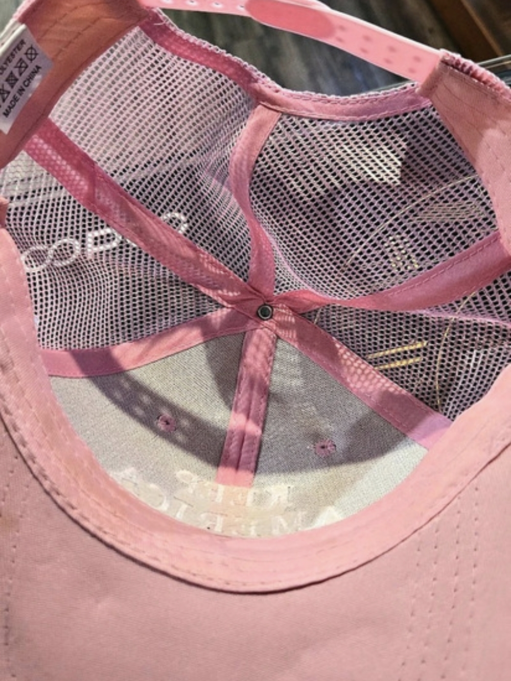 Pink Embroidered Baseball Cap - Picture 2 of 2
